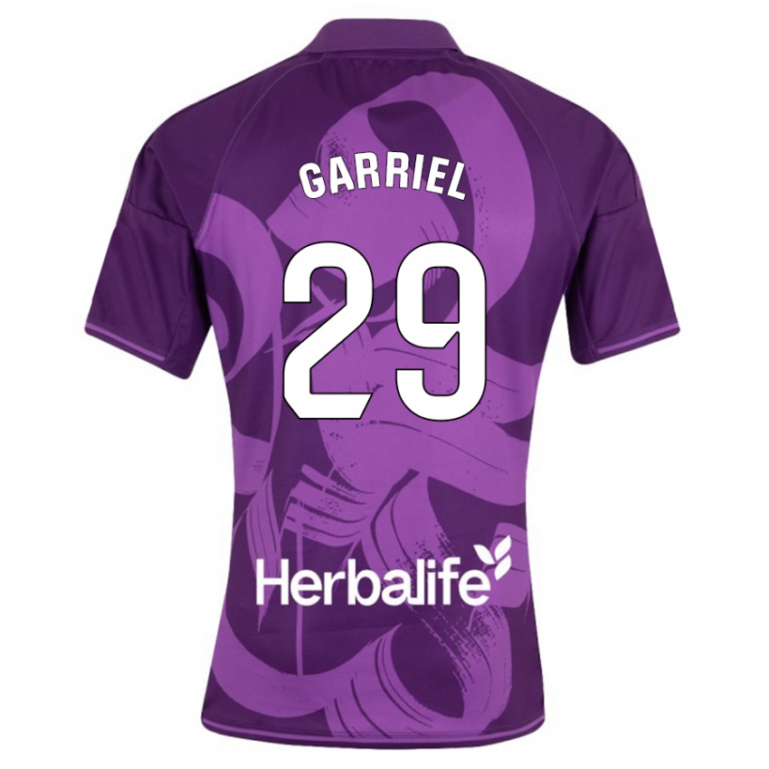 Kinder Iván Garriel #29 Violett Auswärtstrikot Trikot 2023/24 T-Shirt Belgien