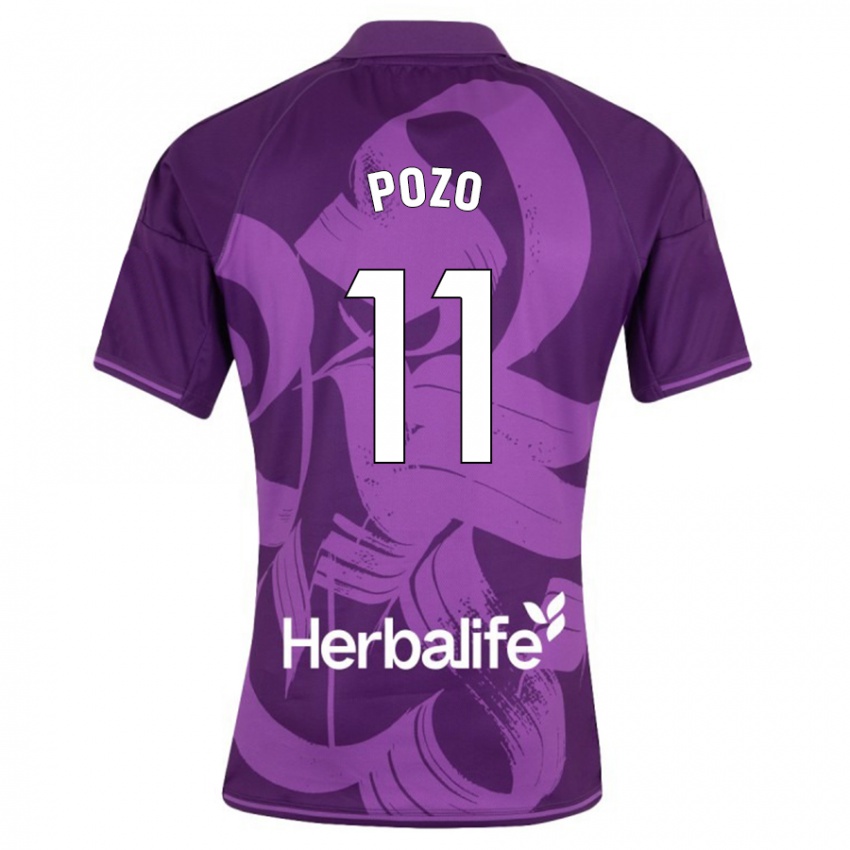 Kinder Manuel Pozo #11 Violett Auswärtstrikot Trikot 2023/24 T-Shirt Belgien