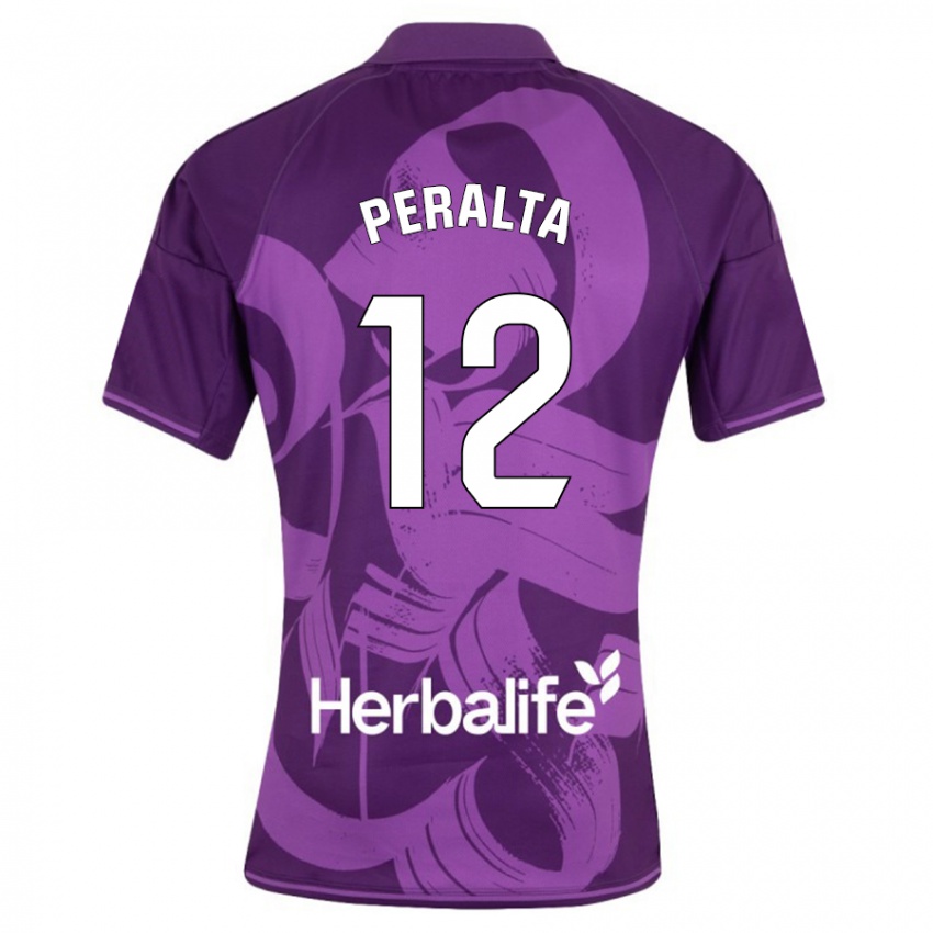 Kinder Fernando Peralta #12 Violett Auswärtstrikot Trikot 2023/24 T-Shirt Belgien
