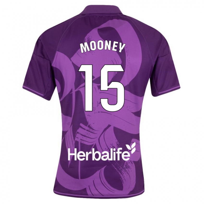 Kinder Fionn Mooney #15 Violett Auswärtstrikot Trikot 2023/24 T-Shirt Belgien
