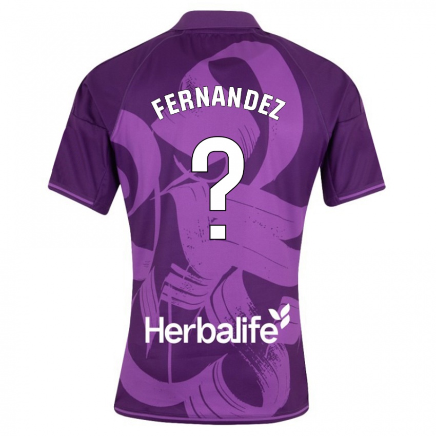 Kinder Víctor Fernández #0 Violett Auswärtstrikot Trikot 2023/24 T-Shirt Belgien