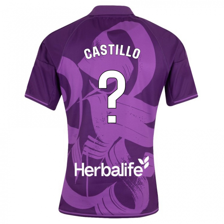 Kinder Gonzalo Castillo #0 Violett Auswärtstrikot Trikot 2023/24 T-Shirt Belgien