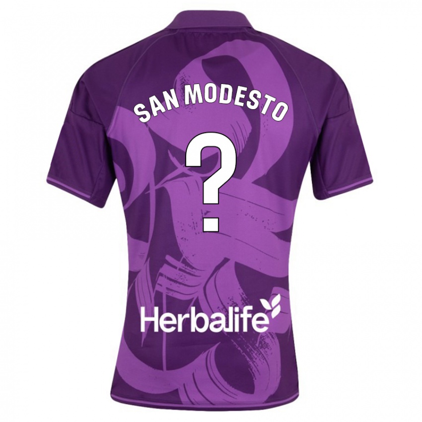 Kinder Hugo San Modesto #0 Violett Auswärtstrikot Trikot 2023/24 T-Shirt Belgien