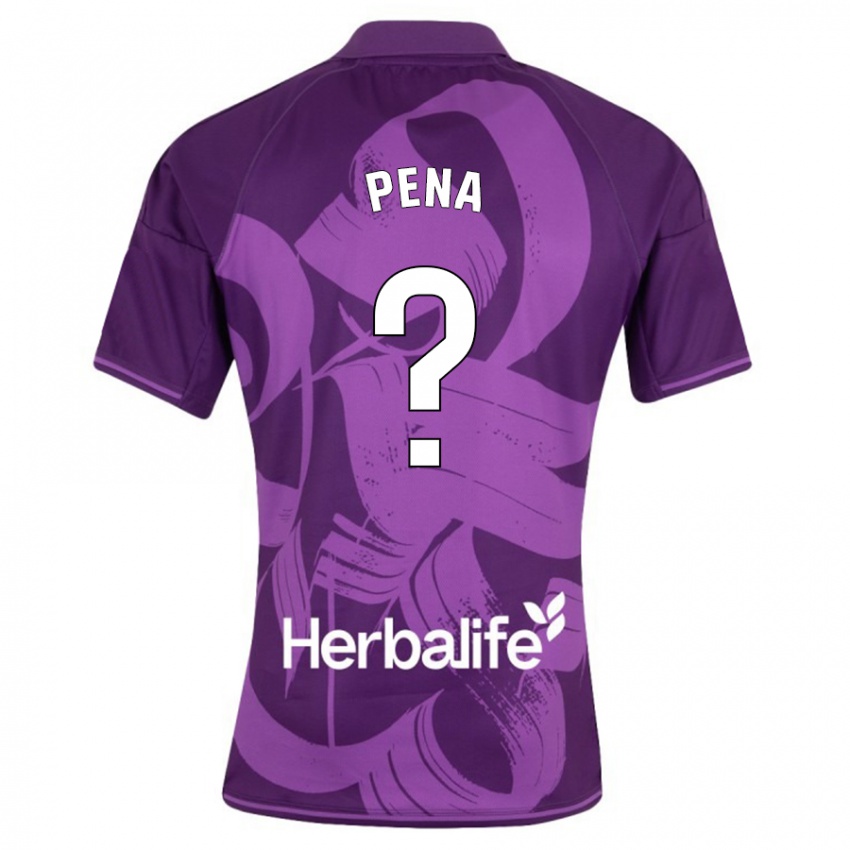 Kinder Enrique Peña #0 Violett Auswärtstrikot Trikot 2023/24 T-Shirt Belgien