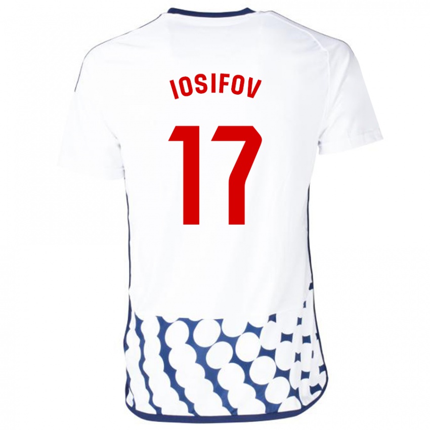 Kinderen Nikita Iosifov #17 Wit Uitshirt Uittenue 2023/24 T-Shirt België