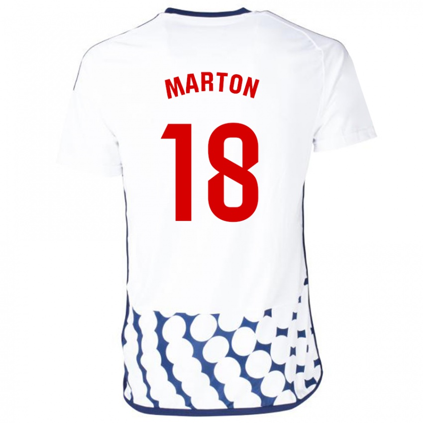 Kinderen Javier Martón #18 Wit Uitshirt Uittenue 2023/24 T-Shirt België