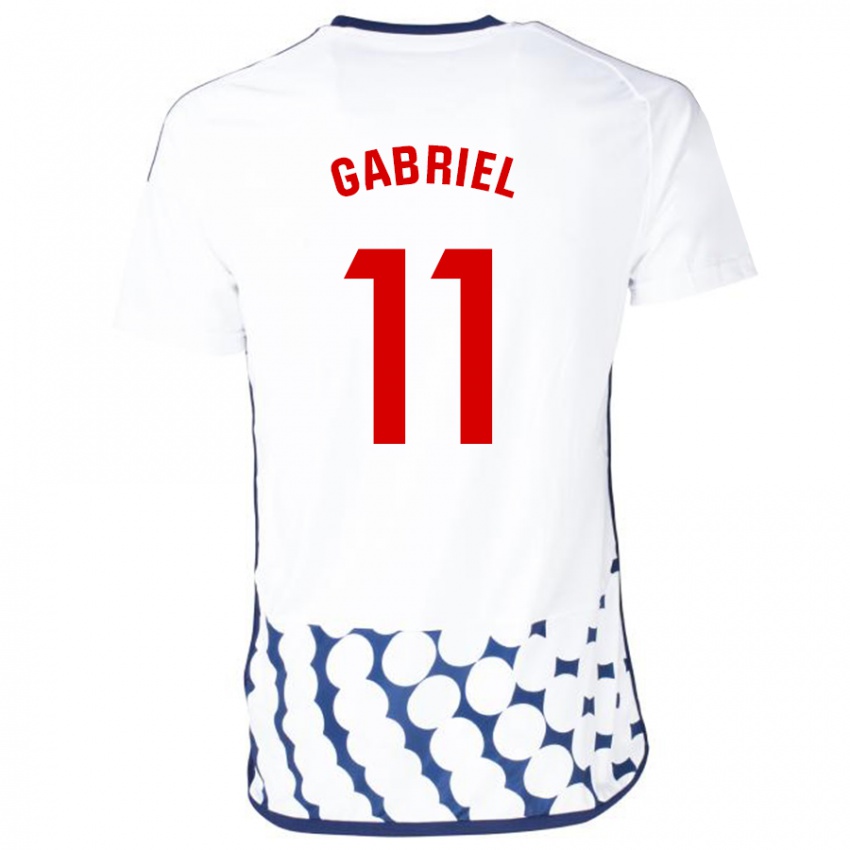 Kinderen Sergio Gabriel #11 Wit Uitshirt Uittenue 2023/24 T-Shirt België