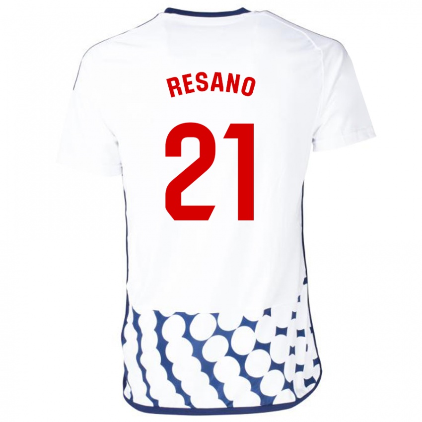 Kinderen Xabier Resano #21 Wit Uitshirt Uittenue 2023/24 T-Shirt België