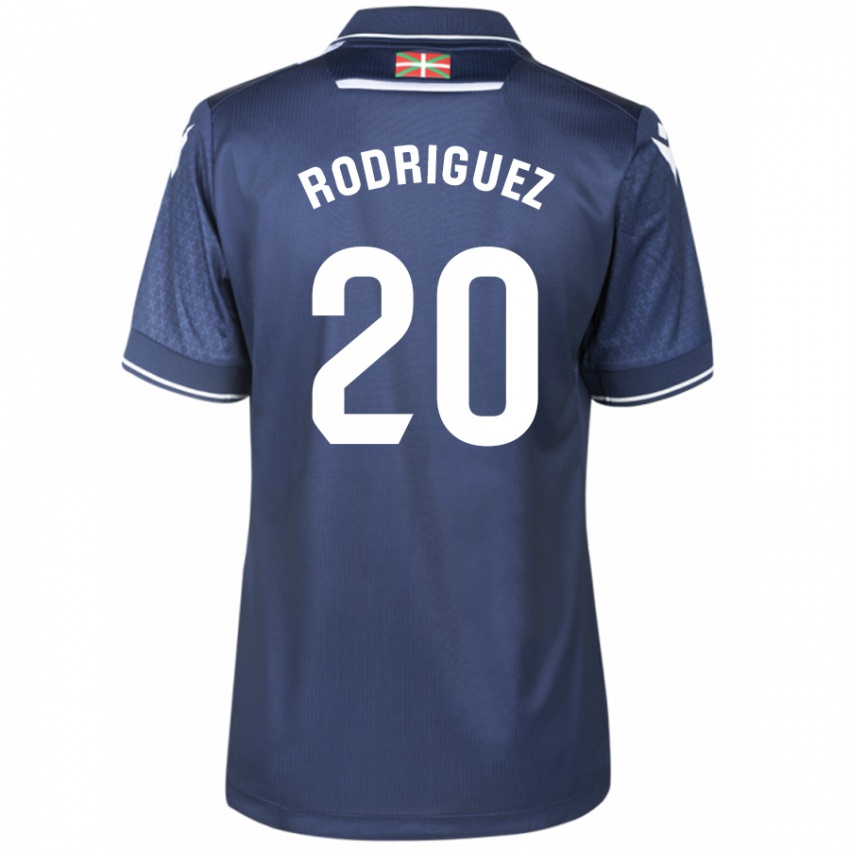 Kinderen Mikel Rodriguez #20 Marine Uitshirt Uittenue 2023/24 T-Shirt België
