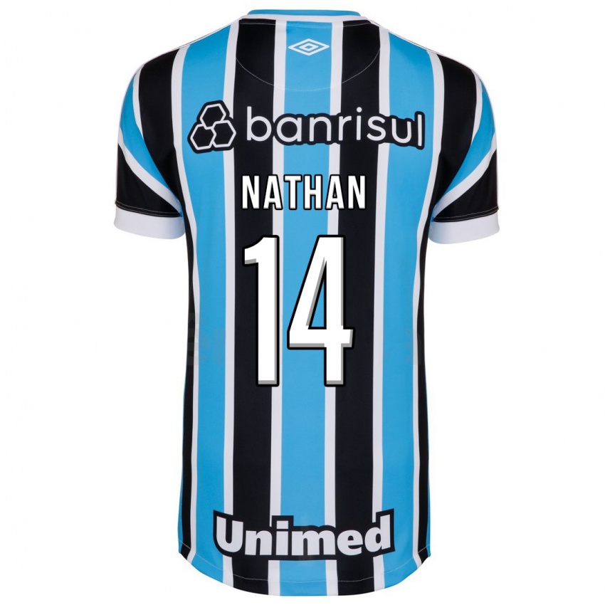 Heren Nathan #14 Blauw Thuisshirt Thuistenue 2023/24 T-Shirt België