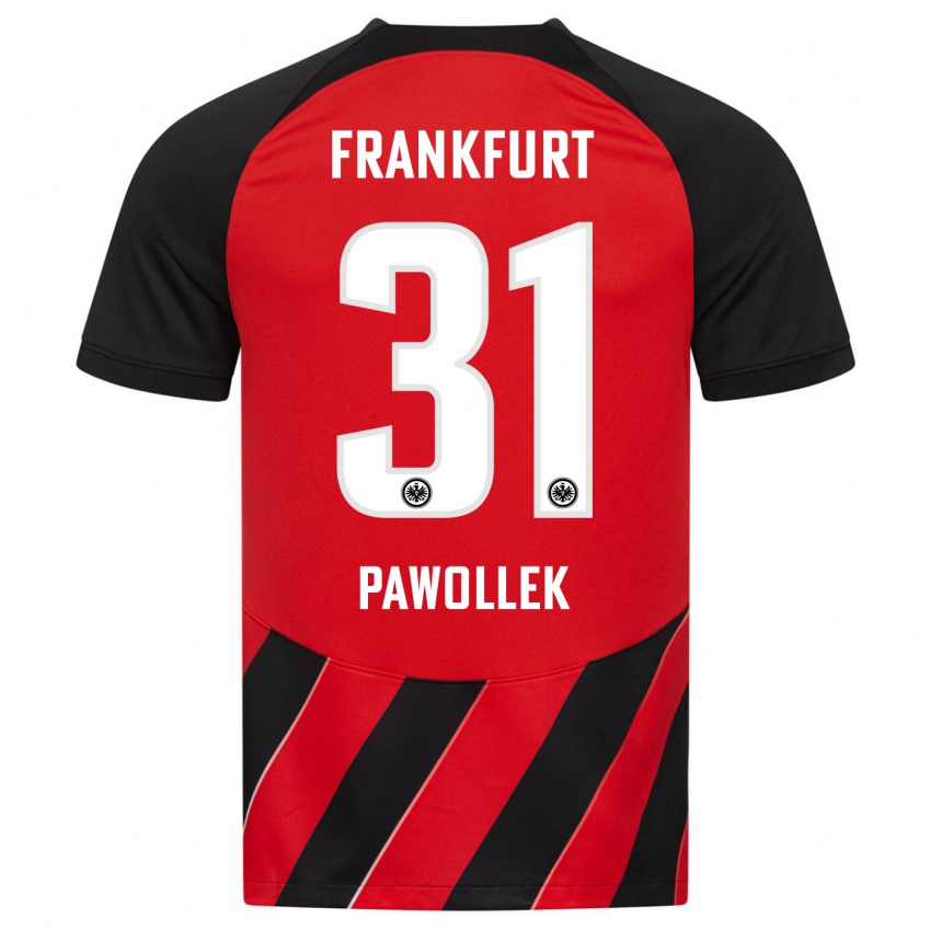 Heren Tanja Pawollek #31 Rood Zwart Thuisshirt Thuistenue 2023/24 T-Shirt België