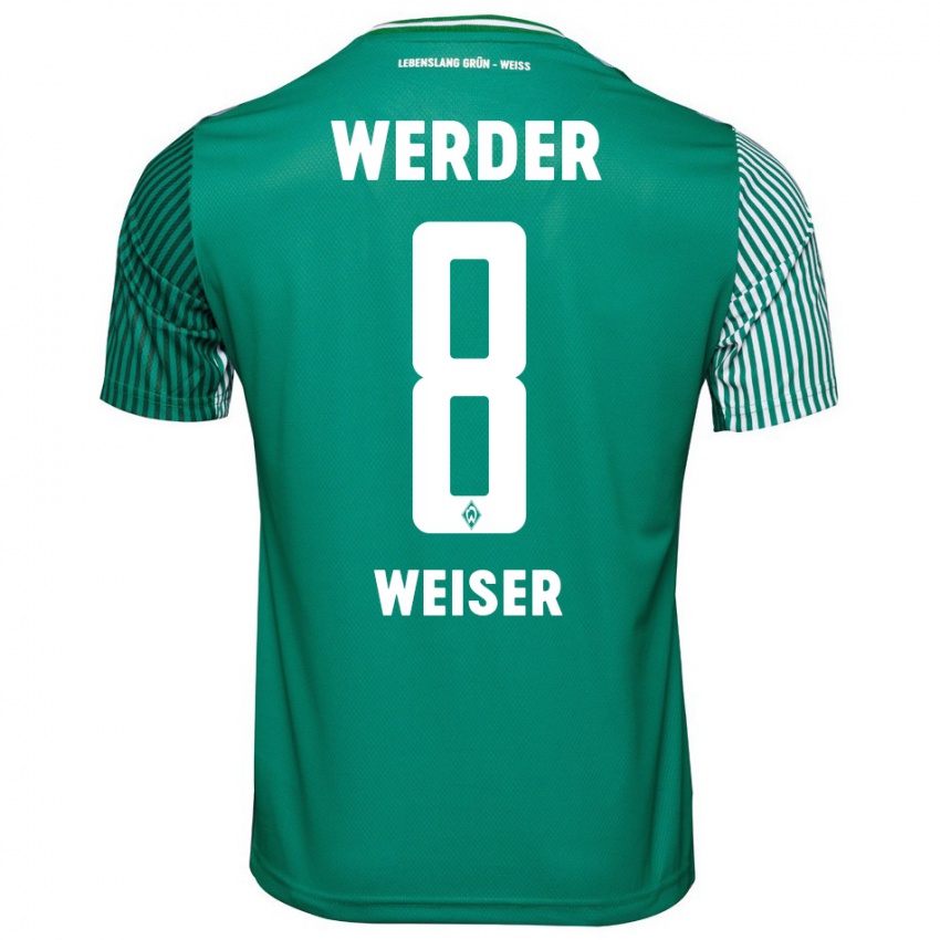 Homme Maillot Mitchell Weiser #8 Vert Tenues Domicile 2023/24 T-Shirt Belgique