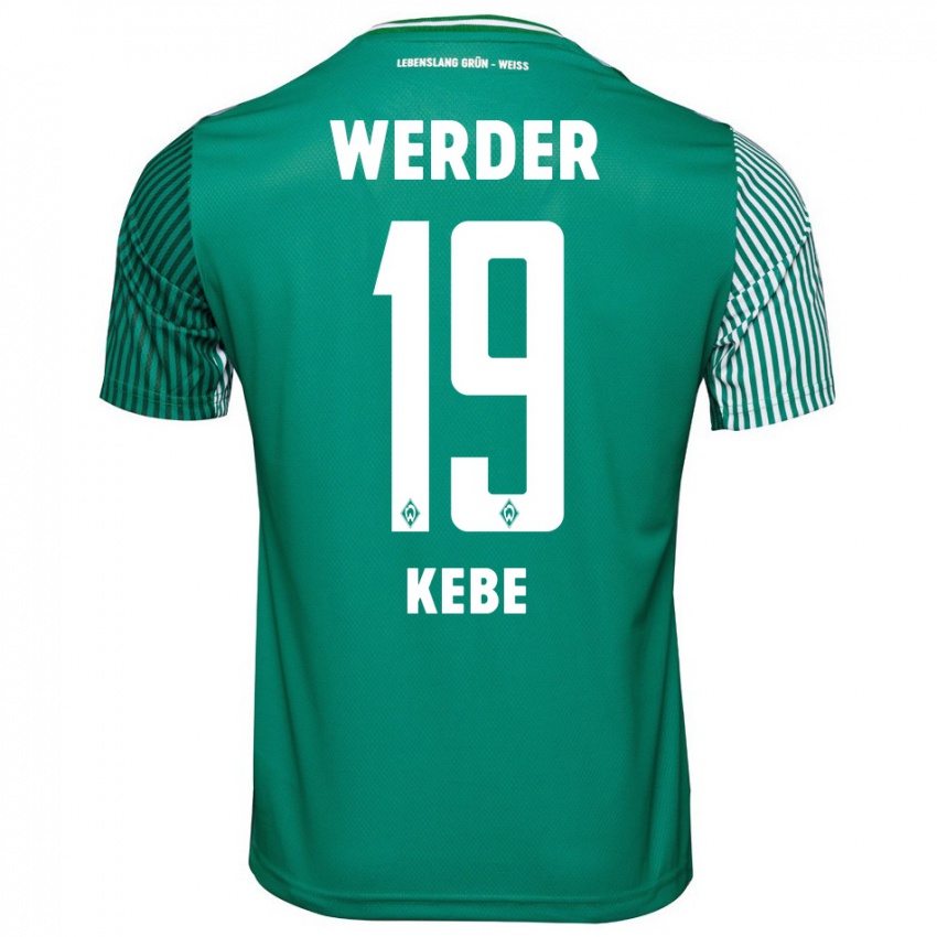 Heren David Kébé #19 Groente Thuisshirt Thuistenue 2023/24 T-Shirt België