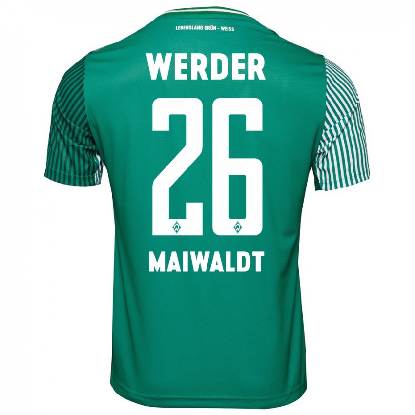 Heren Julius Maiwaldt #26 Groente Thuisshirt Thuistenue 2023/24 T-Shirt België