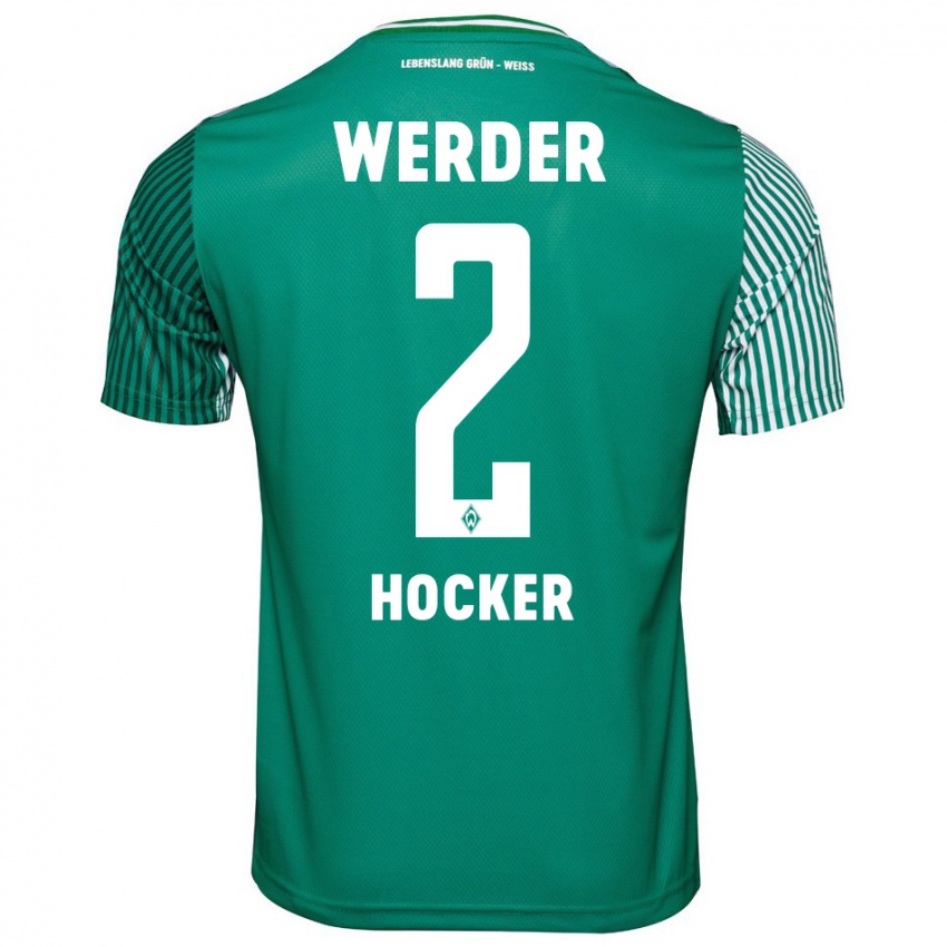 Heren Luca Höcker #2 Groente Thuisshirt Thuistenue 2023/24 T-Shirt België