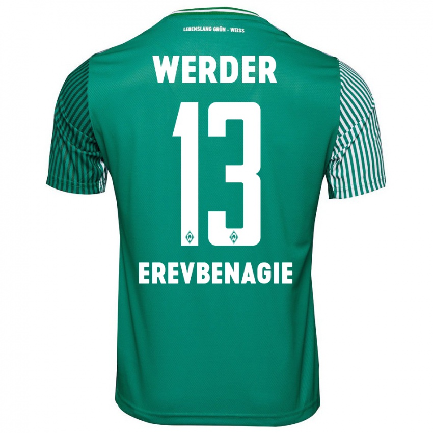 Heren Paul Erevbenagie #13 Groente Thuisshirt Thuistenue 2023/24 T-Shirt België