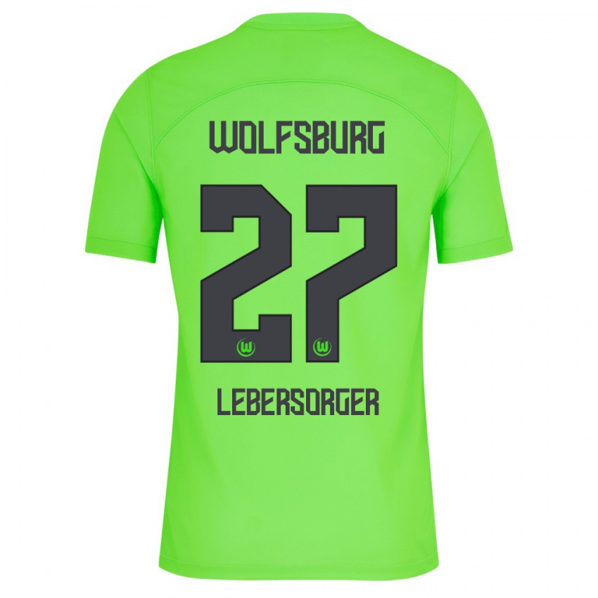 Homme Maillot Kevin Lebersorger #27 Vert Tenues Domicile 2023/24 T-Shirt Belgique