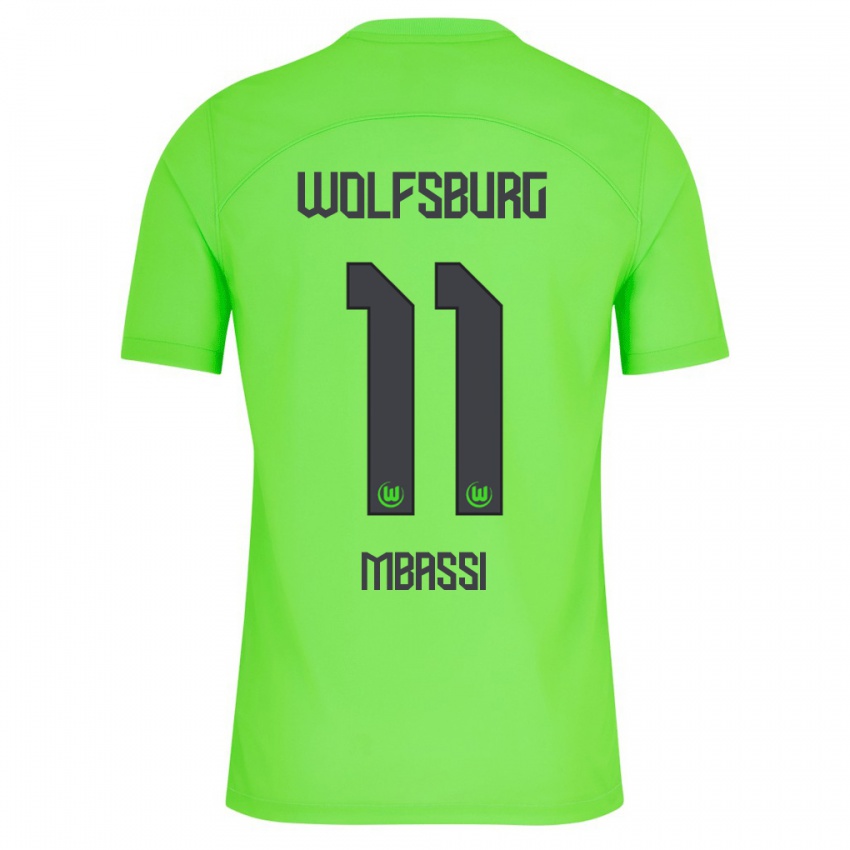 Homme Maillot Mario Mbassi #11 Vert Tenues Domicile 2023/24 T-Shirt Belgique