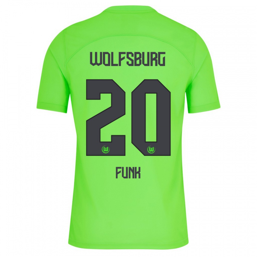 Homme Maillot Jonah Funk #20 Vert Tenues Domicile 2023/24 T-Shirt Belgique