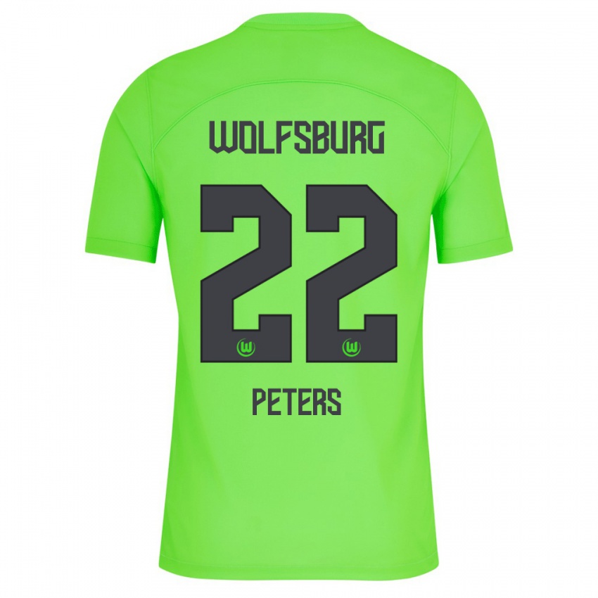 Homme Maillot Laurin Peters #22 Vert Tenues Domicile 2023/24 T-Shirt Belgique