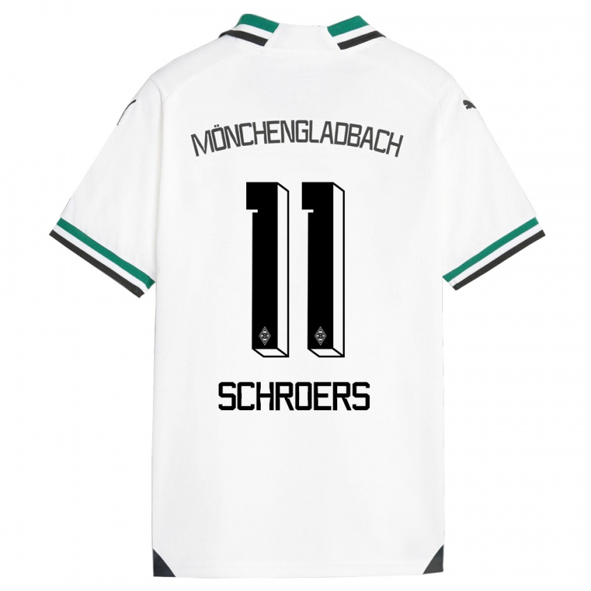 Heren Mika Schroers #11 Wit Groen Thuisshirt Thuistenue 2023/24 T-Shirt België