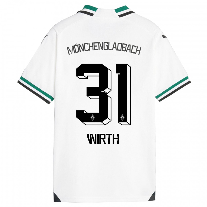 Heren Linus Wirth #31 Wit Groen Thuisshirt Thuistenue 2023/24 T-Shirt België
