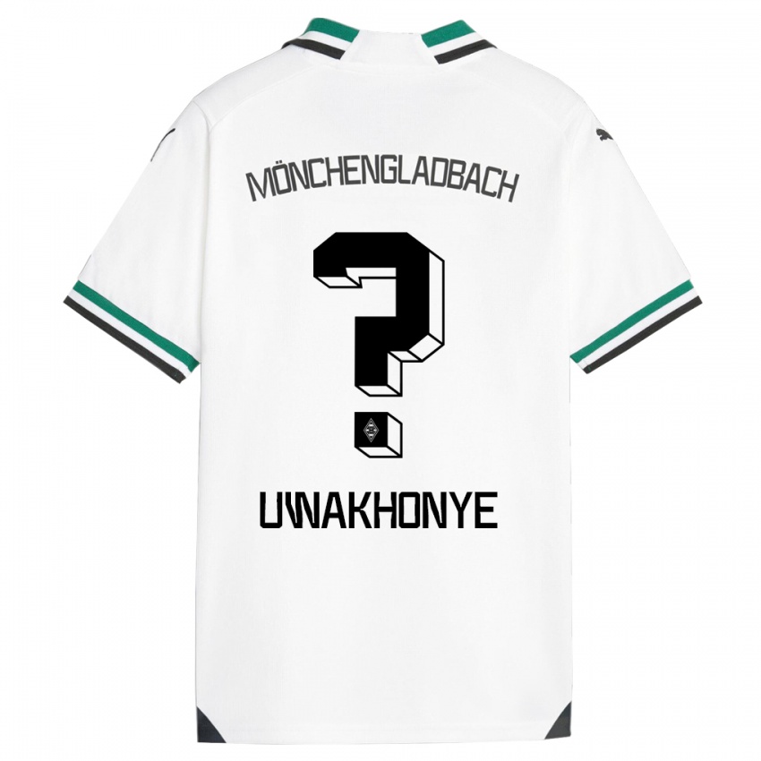 Homme Maillot Joshua Uwakhonye #0 Blanc Vert Tenues Domicile 2023/24 T-Shirt Belgique