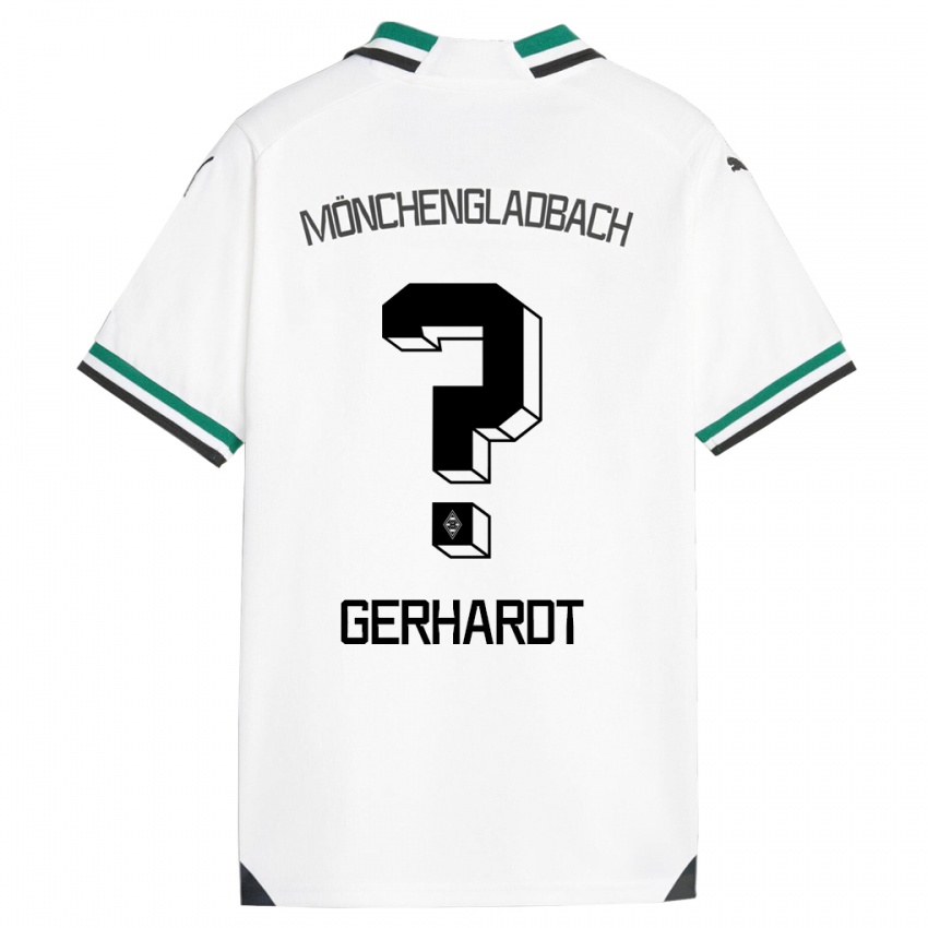 Homme Maillot Konstantin Gerhardt #0 Blanc Vert Tenues Domicile 2023/24 T-Shirt Belgique
