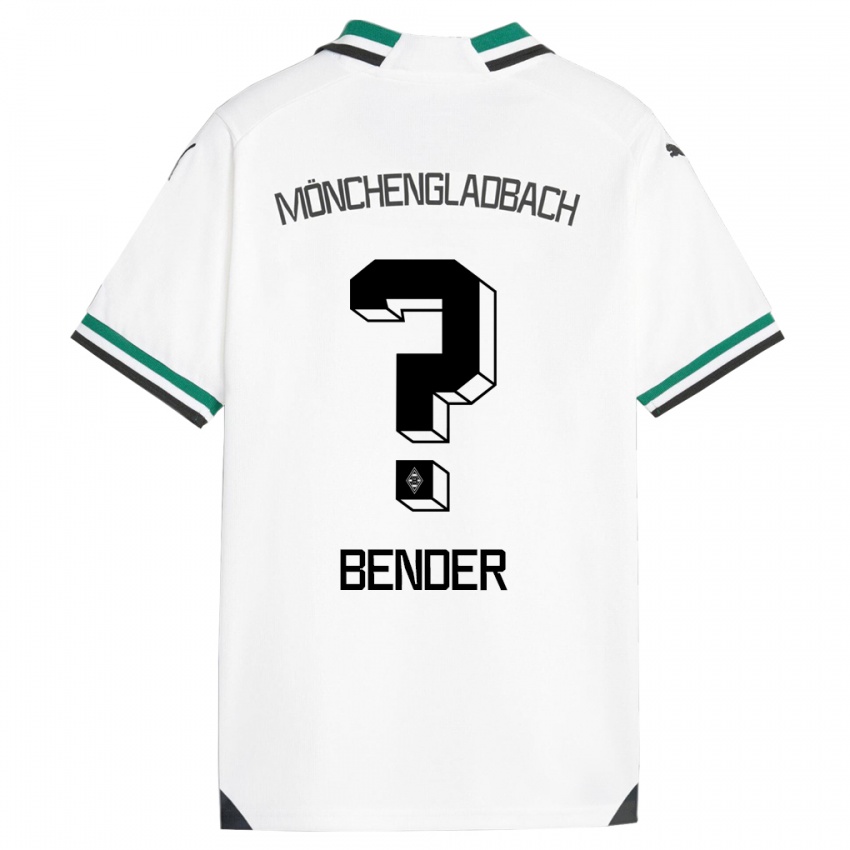 Homme Maillot Ben Bender #0 Blanc Vert Tenues Domicile 2023/24 T-Shirt Belgique