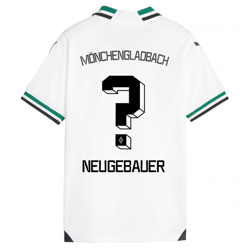 Homme Maillot Simon Neugebauer #0 Blanc Vert Tenues Domicile 2023/24 T-Shirt Belgique