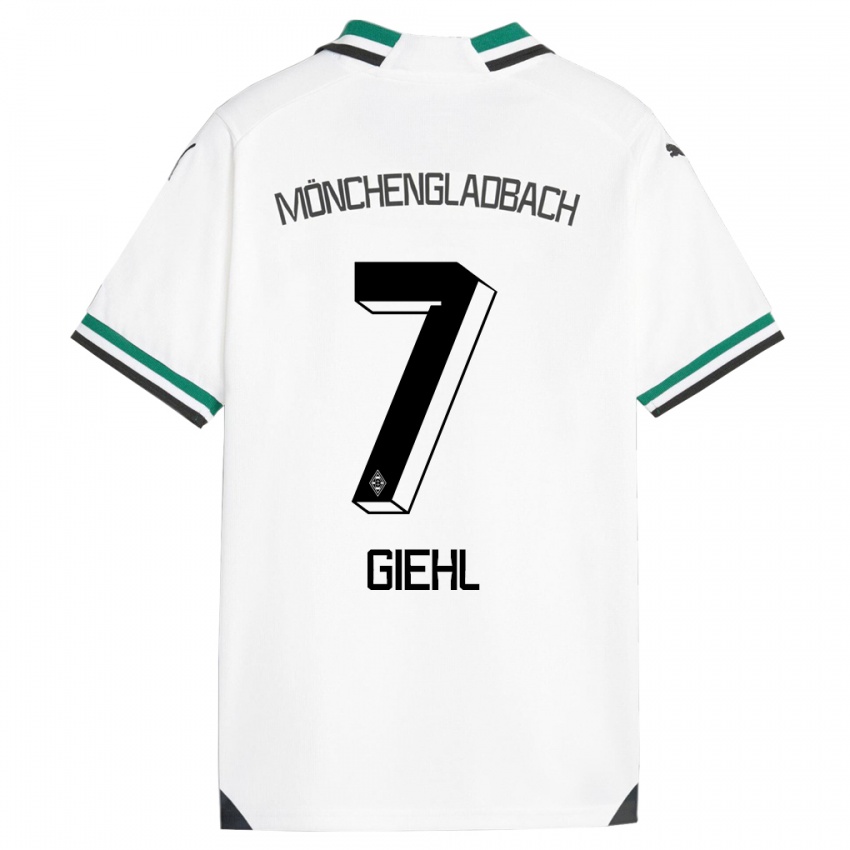 Homme Maillot Madita Giehl #7 Blanc Vert Tenues Domicile 2023/24 T-Shirt Belgique
