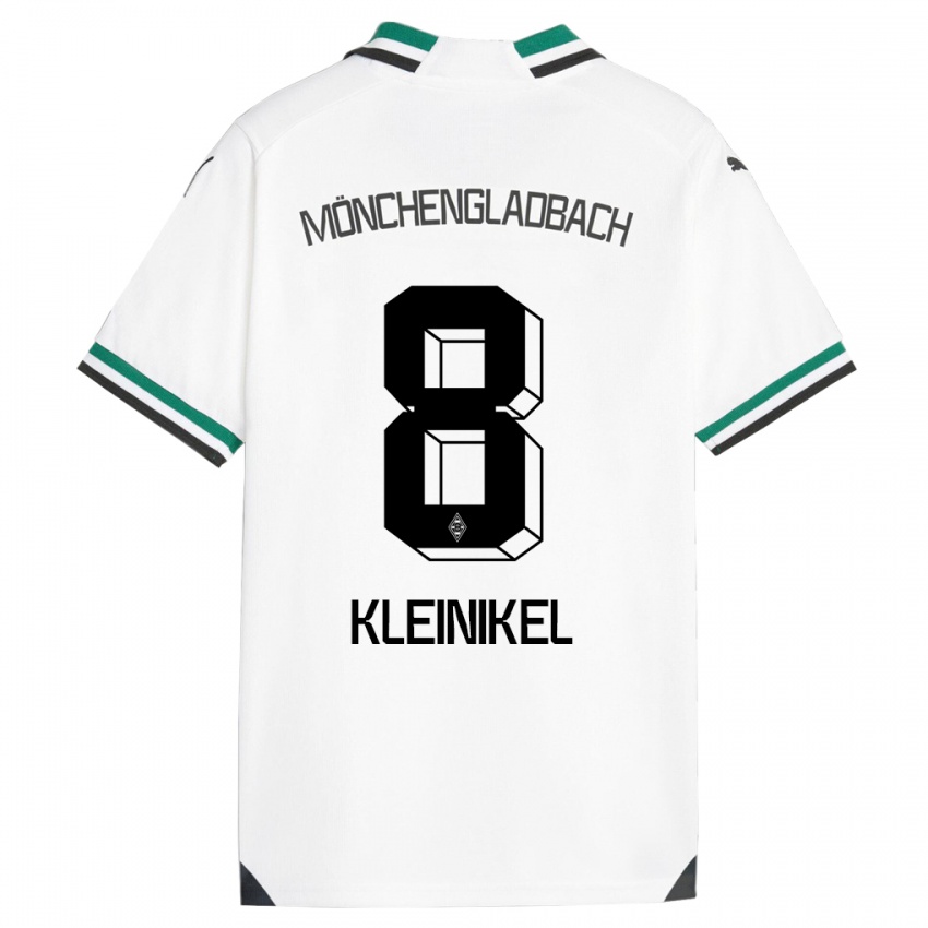 Homme Maillot Nadja Kleinikel #8 Blanc Vert Tenues Domicile 2023/24 T-Shirt Belgique