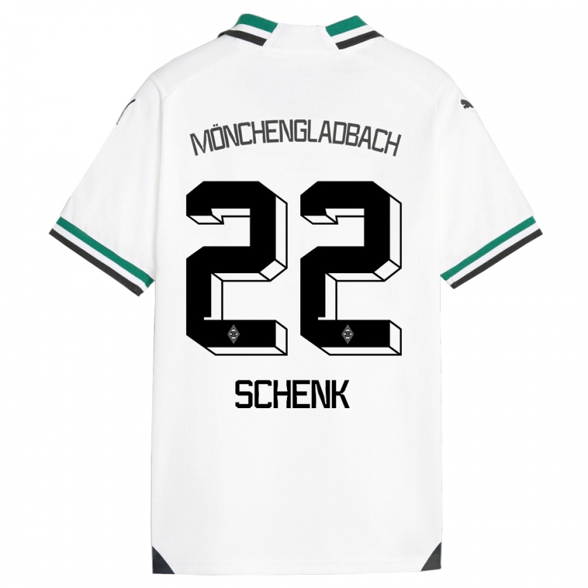 Homme Maillot Isabel Schenk #22 Blanc Vert Tenues Domicile 2023/24 T-Shirt Belgique