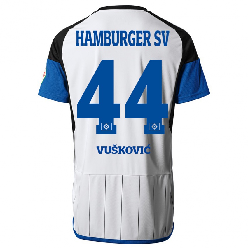 Heren Mario Vuskovic #44 Wit Thuisshirt Thuistenue 2023/24 T-Shirt België