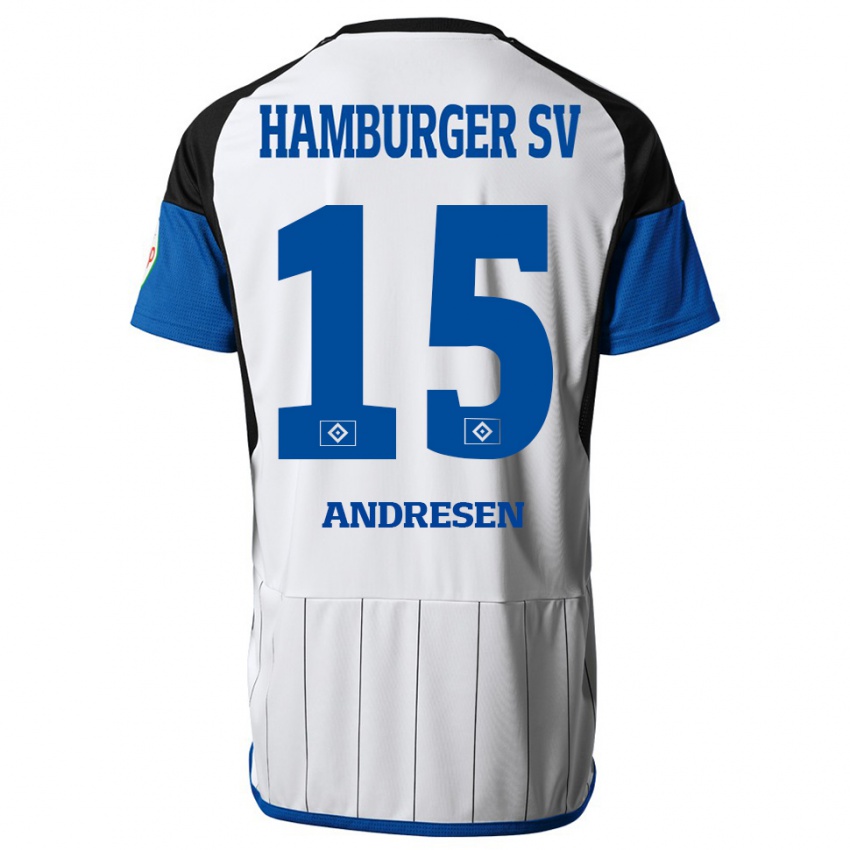 Heren Bent Andresen #15 Wit Thuisshirt Thuistenue 2023/24 T-Shirt België