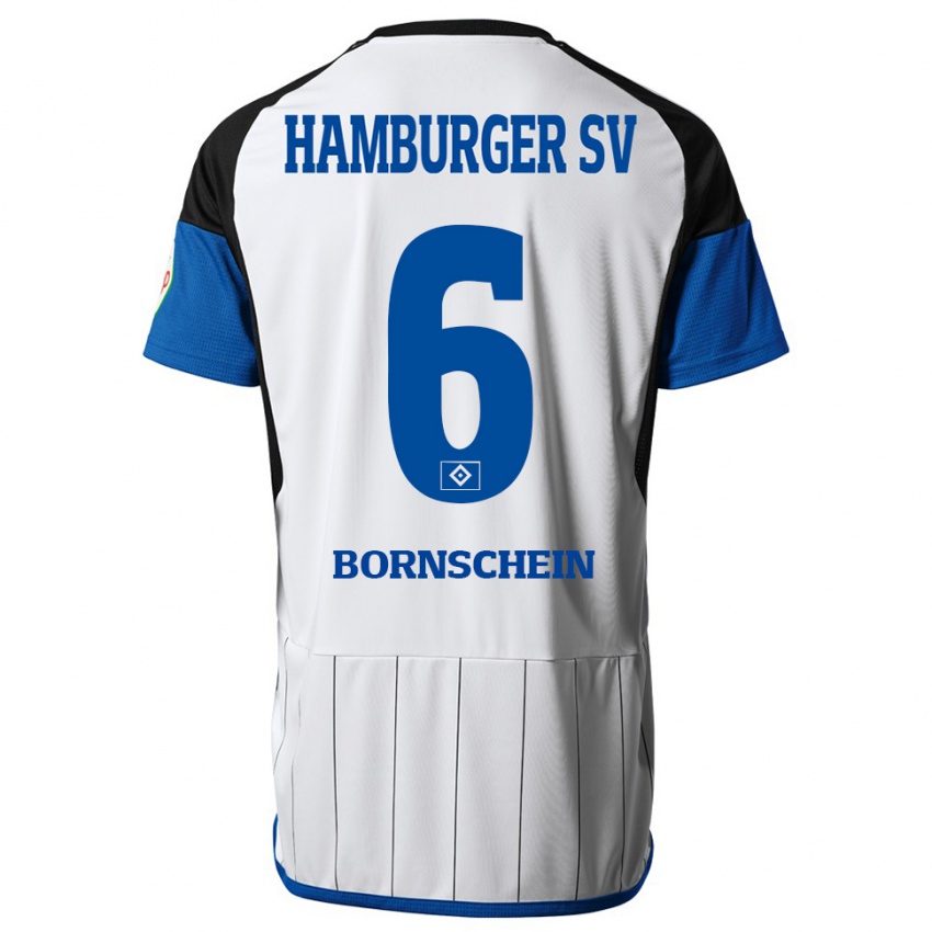 Heren Lukas Bornschein #6 Wit Thuisshirt Thuistenue 2023/24 T-Shirt België