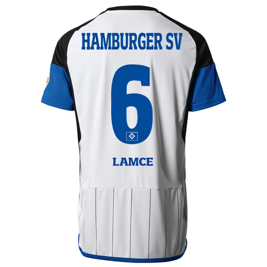 Heren Benjamin Lamce #6 Wit Thuisshirt Thuistenue 2023/24 T-Shirt België