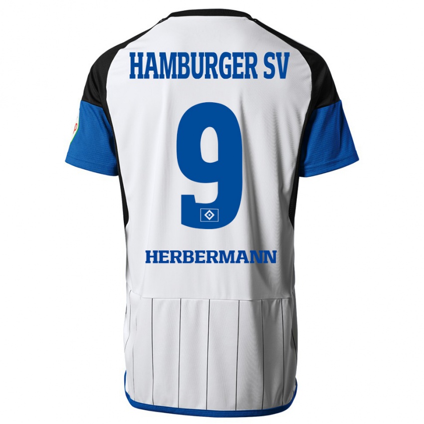 Heren Kevin Herbermann #9 Wit Thuisshirt Thuistenue 2023/24 T-Shirt België