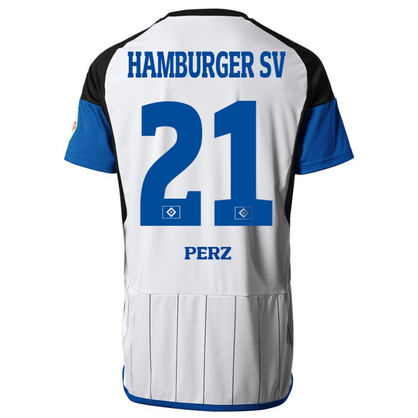 Heren Marcel Perz #21 Wit Thuisshirt Thuistenue 2023/24 T-Shirt België