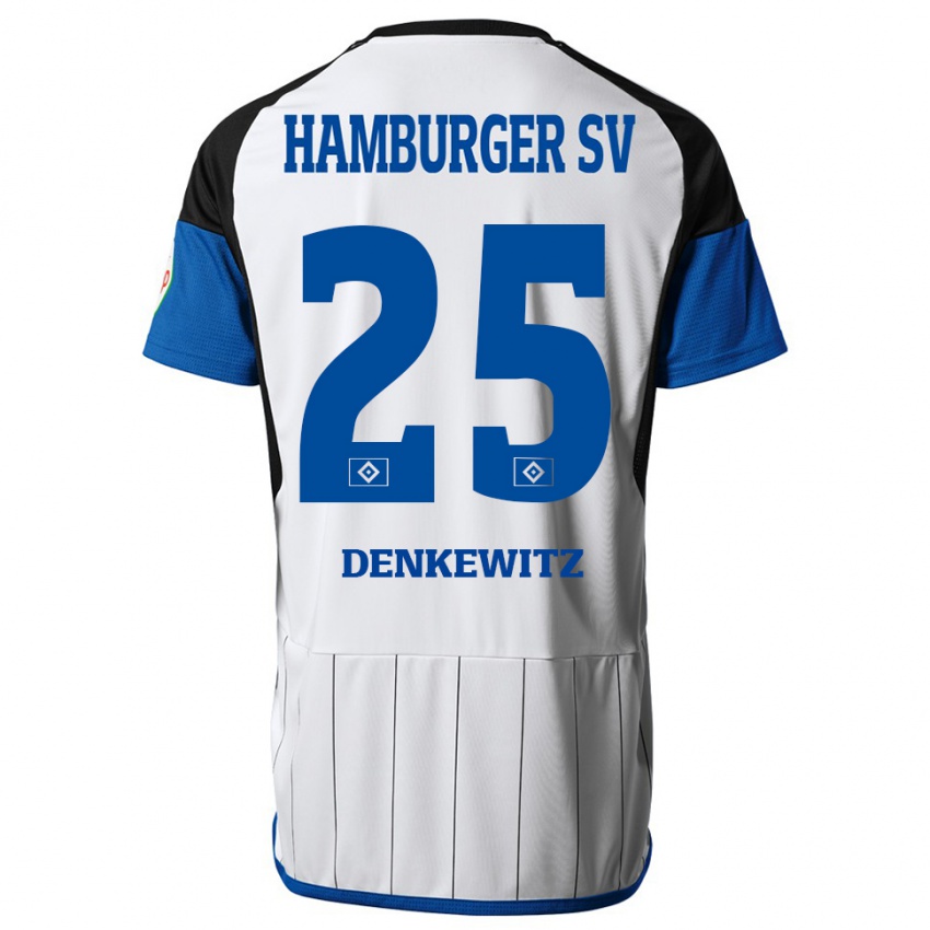 Heren Nick Denkewitz #25 Wit Thuisshirt Thuistenue 2023/24 T-Shirt België