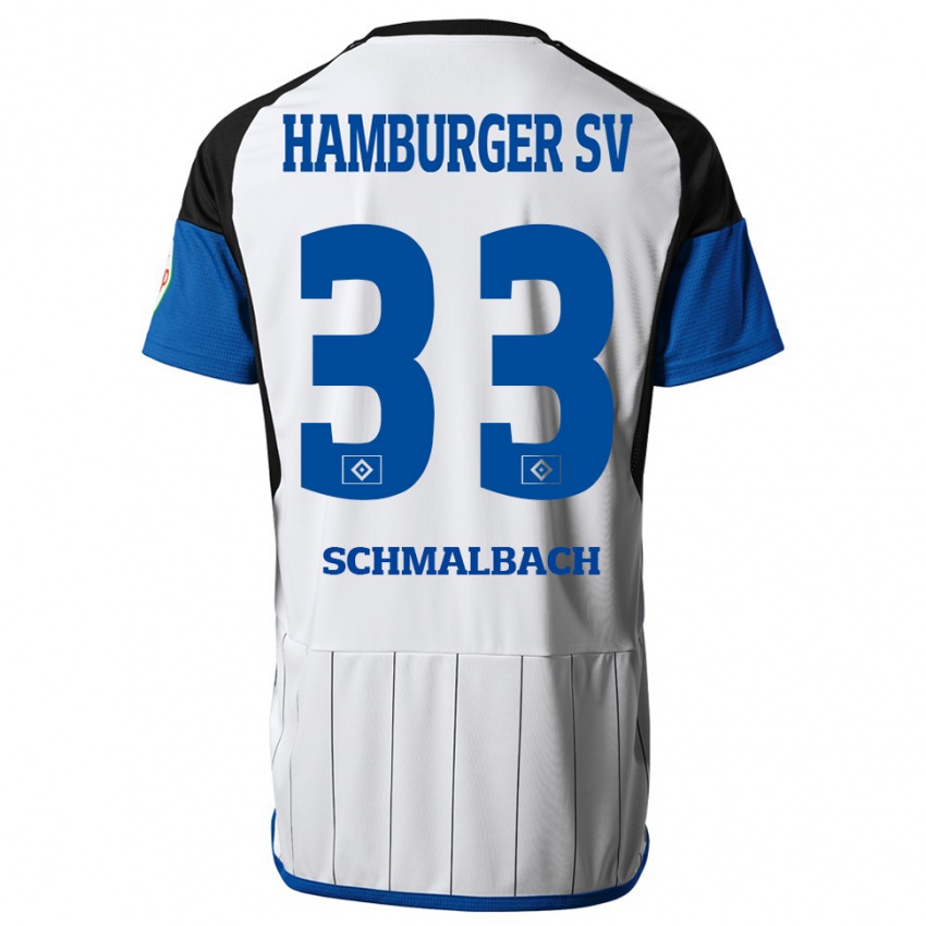 Herren Sebastian Schmalbach #33 Weiß Heimtrikot Trikot 2023/24 T-Shirt Belgien