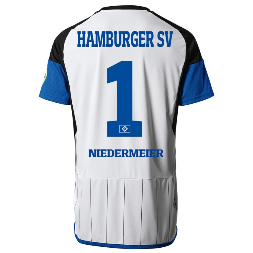 Heren Philipp Niedermeier #1 Wit Thuisshirt Thuistenue 2023/24 T-Shirt België