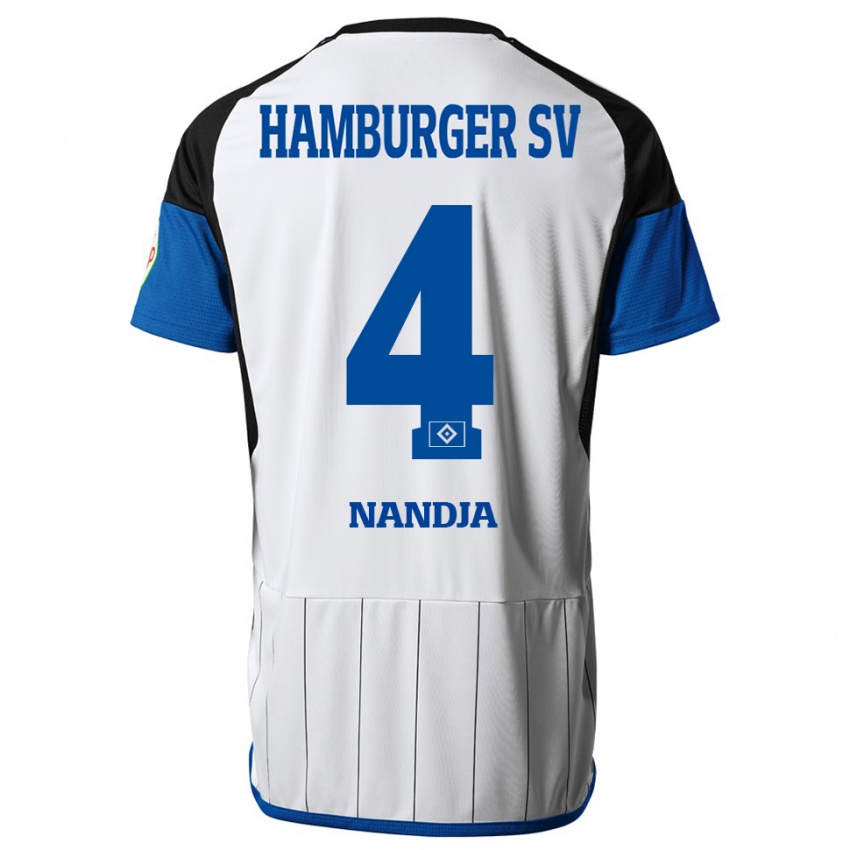 Heren Shafiq Nandja #4 Wit Thuisshirt Thuistenue 2023/24 T-Shirt België