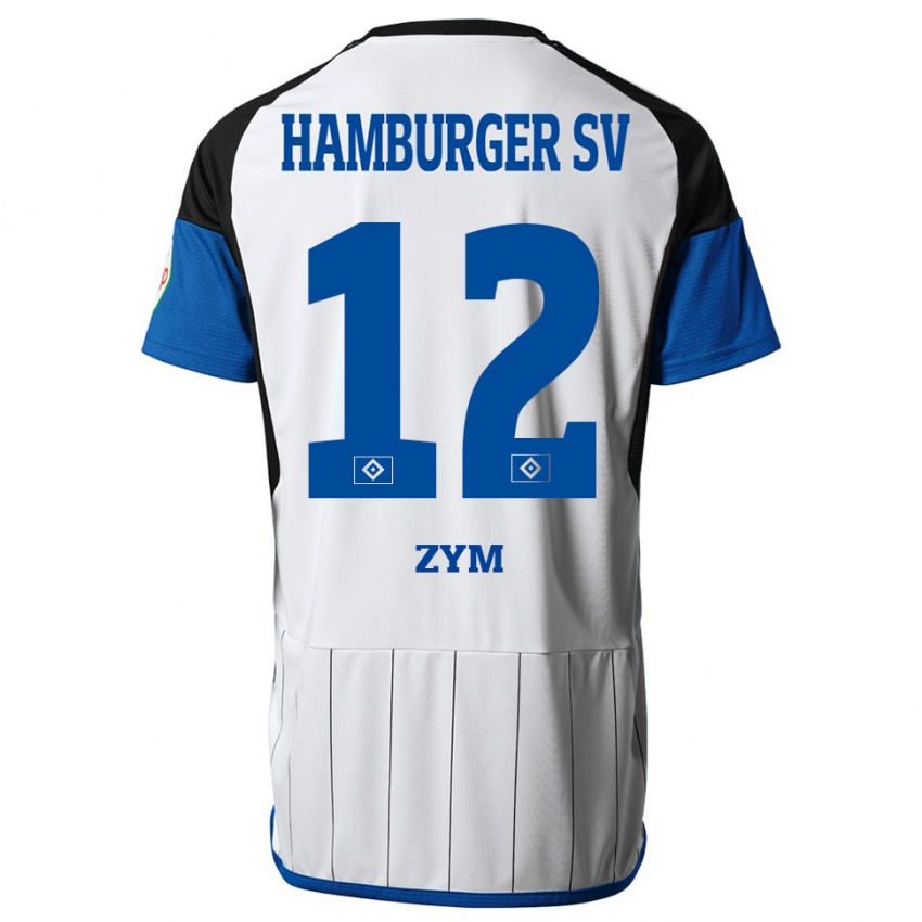 Heren Marcel Zym #12 Wit Thuisshirt Thuistenue 2023/24 T-Shirt België