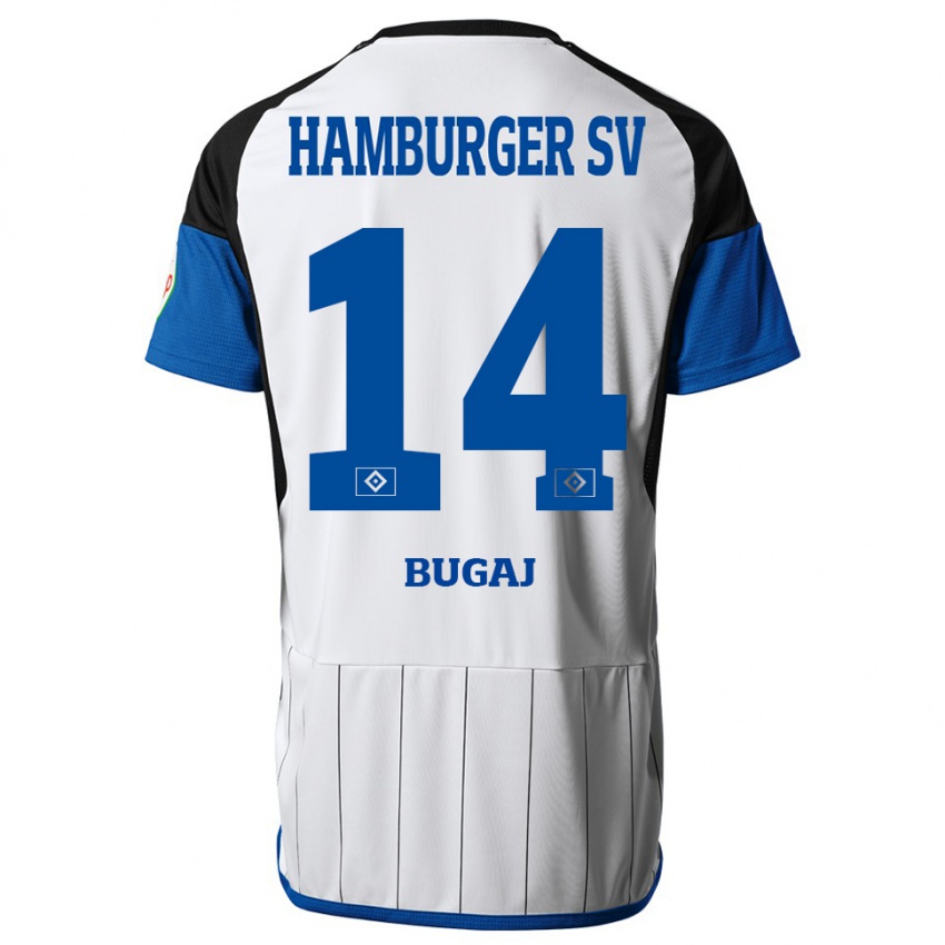 Heren Jan-Luca Bugaj #14 Wit Thuisshirt Thuistenue 2023/24 T-Shirt België