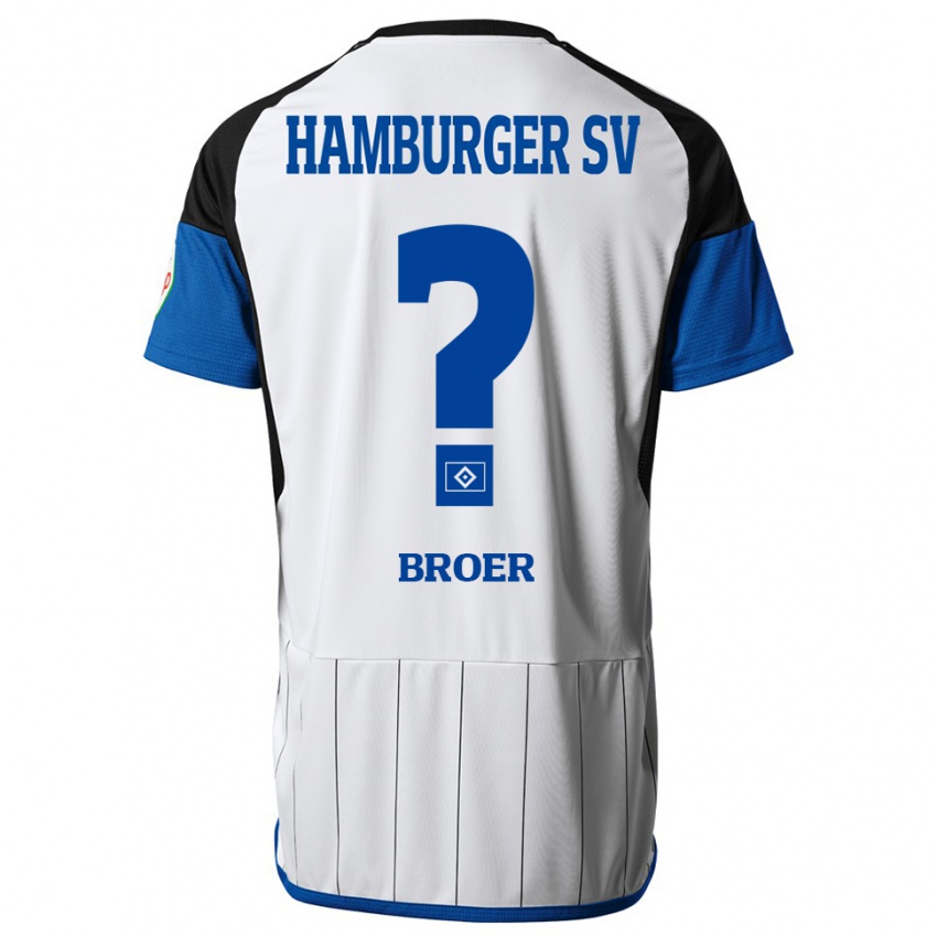 Herren Yannick Tim Bröer #0 Weiß Heimtrikot Trikot 2023/24 T-Shirt Belgien