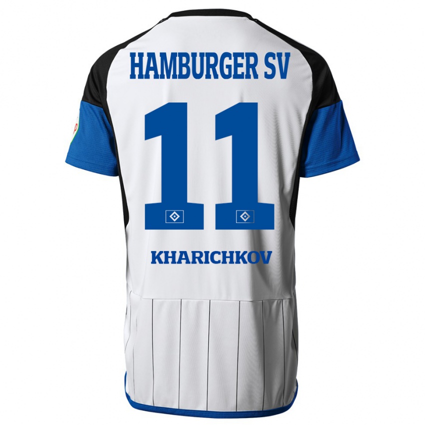 Herren Valentyn Kharichkov #11 Weiß Heimtrikot Trikot 2023/24 T-Shirt Belgien