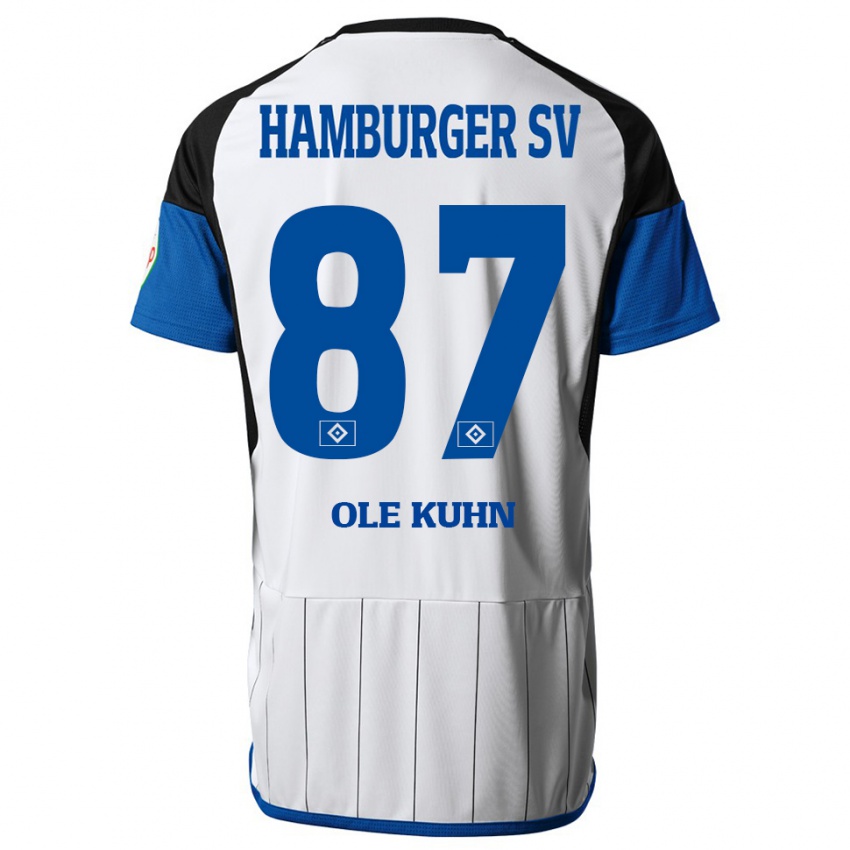 Heren Niklas Ole Kühn #87 Wit Thuisshirt Thuistenue 2023/24 T-Shirt België