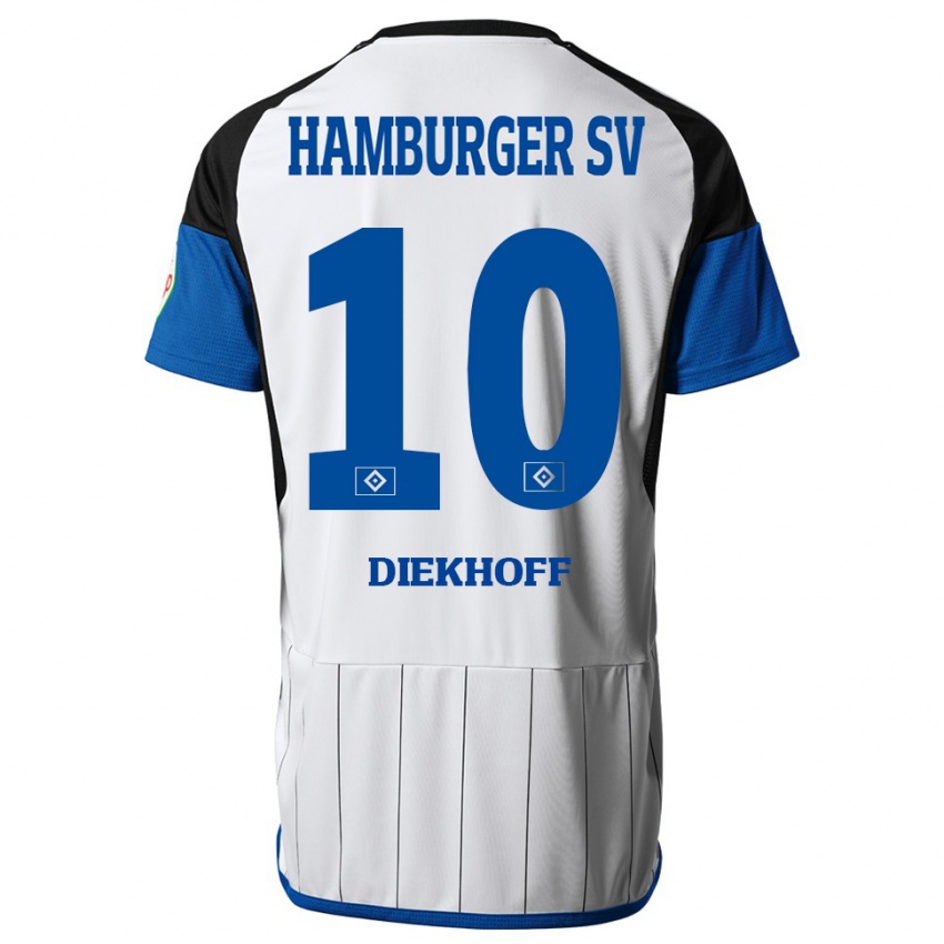 Herren Hannah Diekhoff #10 Weiß Heimtrikot Trikot 2023/24 T-Shirt Belgien