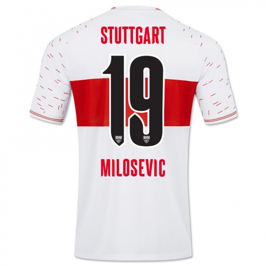 Heren Jovan Milosevic #19 Wit Thuisshirt Thuistenue 2023/24 T-Shirt België